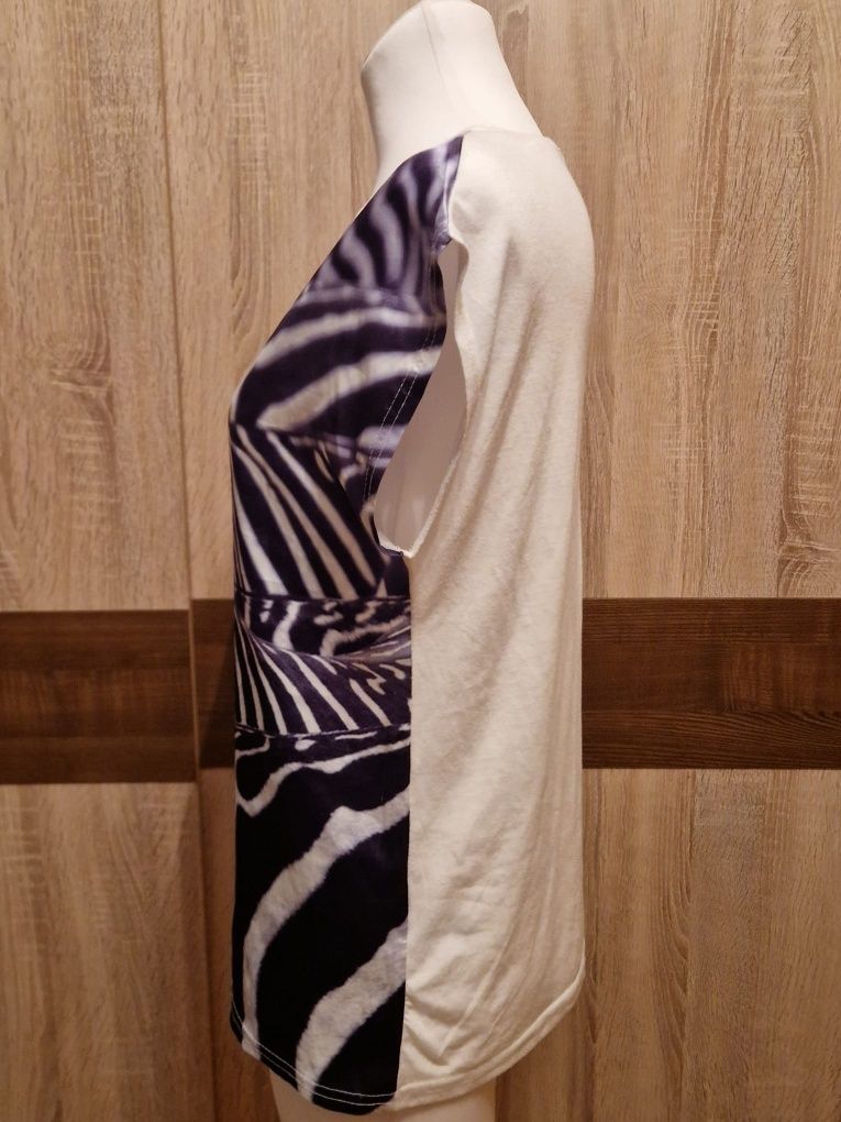 Bluzka zebra S/M koszulka paski elegancka 38