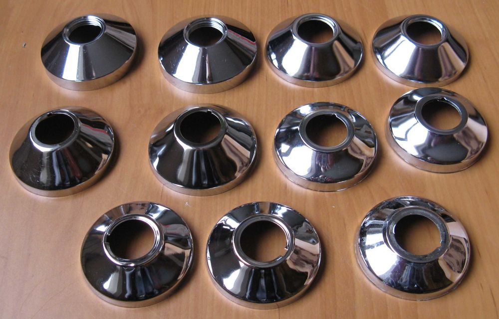 Ексцентрик для смесителя воды, переходник с заглушкой, хромиров. чашка