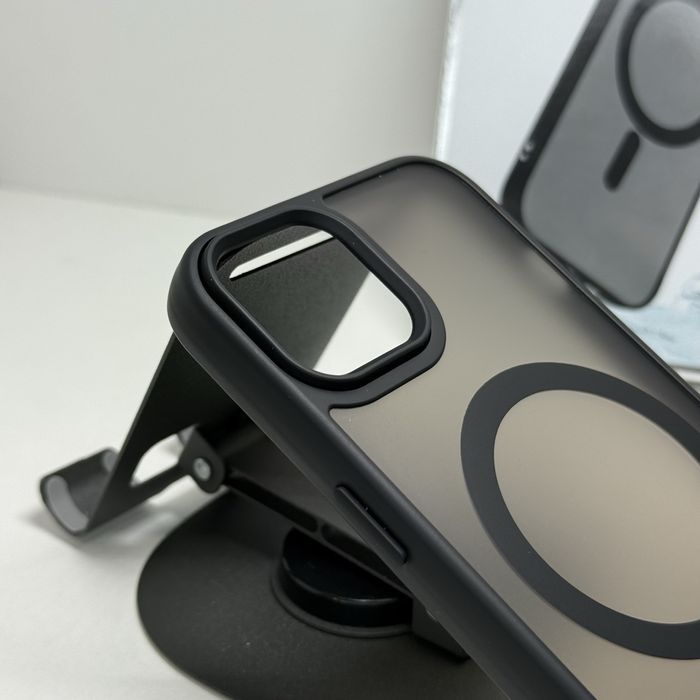 Чехол айфон 13 матовый чорный. Чохол iphone 13 з магсейф чорний