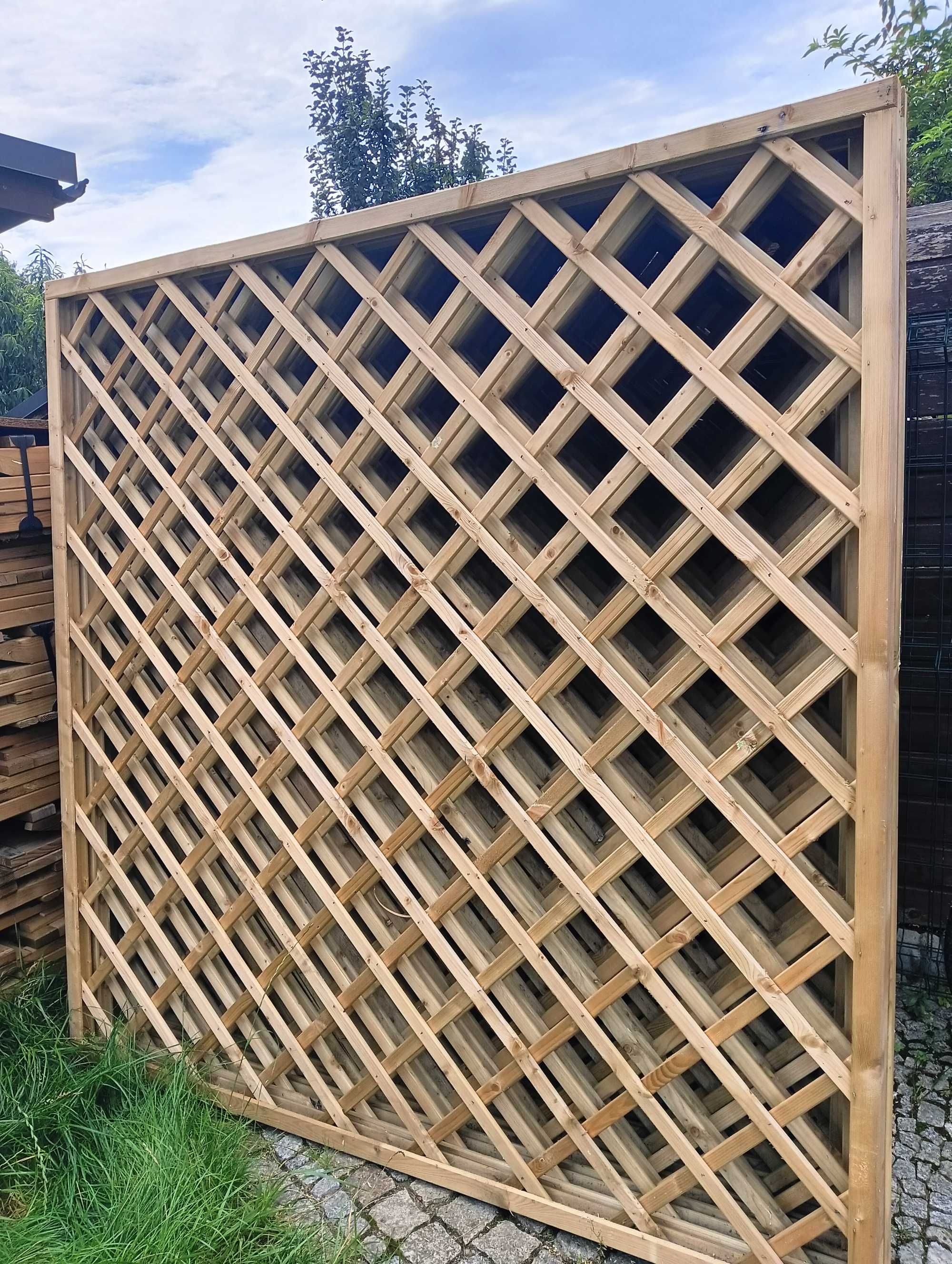 Panel ogrodzeniowy 180x180 cm Płot drewniany 180x60 PERGOLA do WIATY
