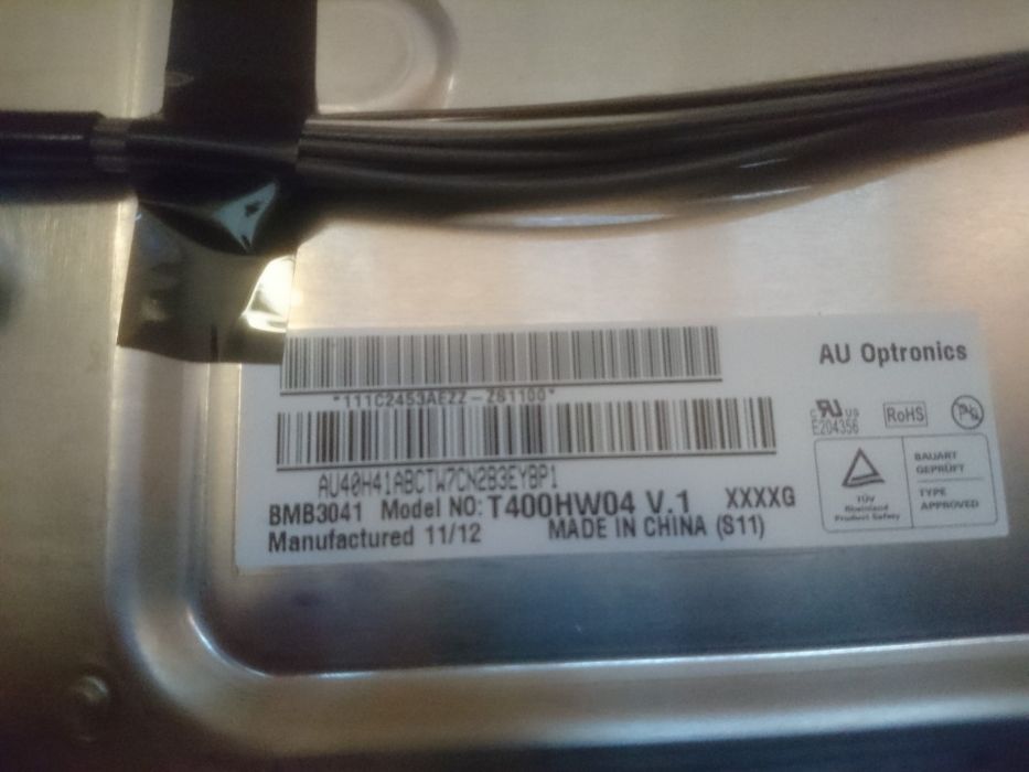 TV Sony zasilacz części driver t-con płyta główna matryca T400HW04 V1