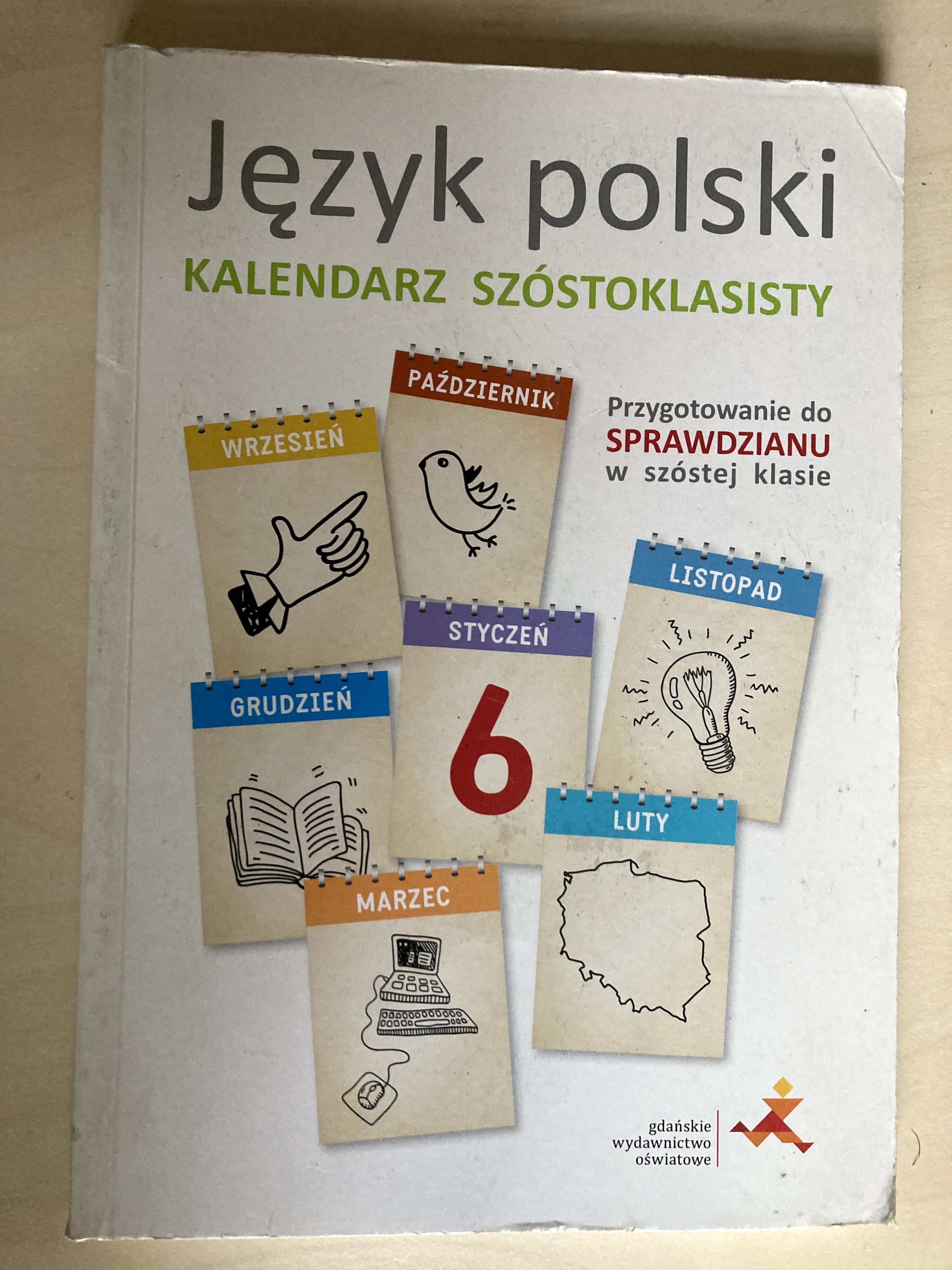 Język polski Kalendarz szóstoklasisty VI klasa