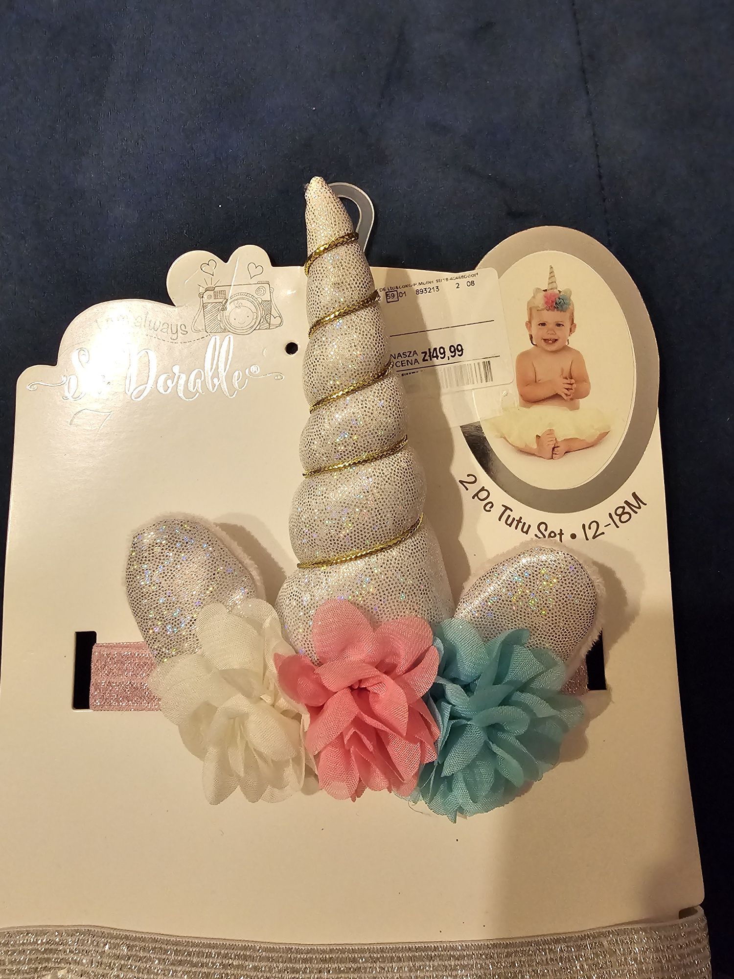 Set Tutu spódniczka i opaska jednorożec 12-18 mc TK Max