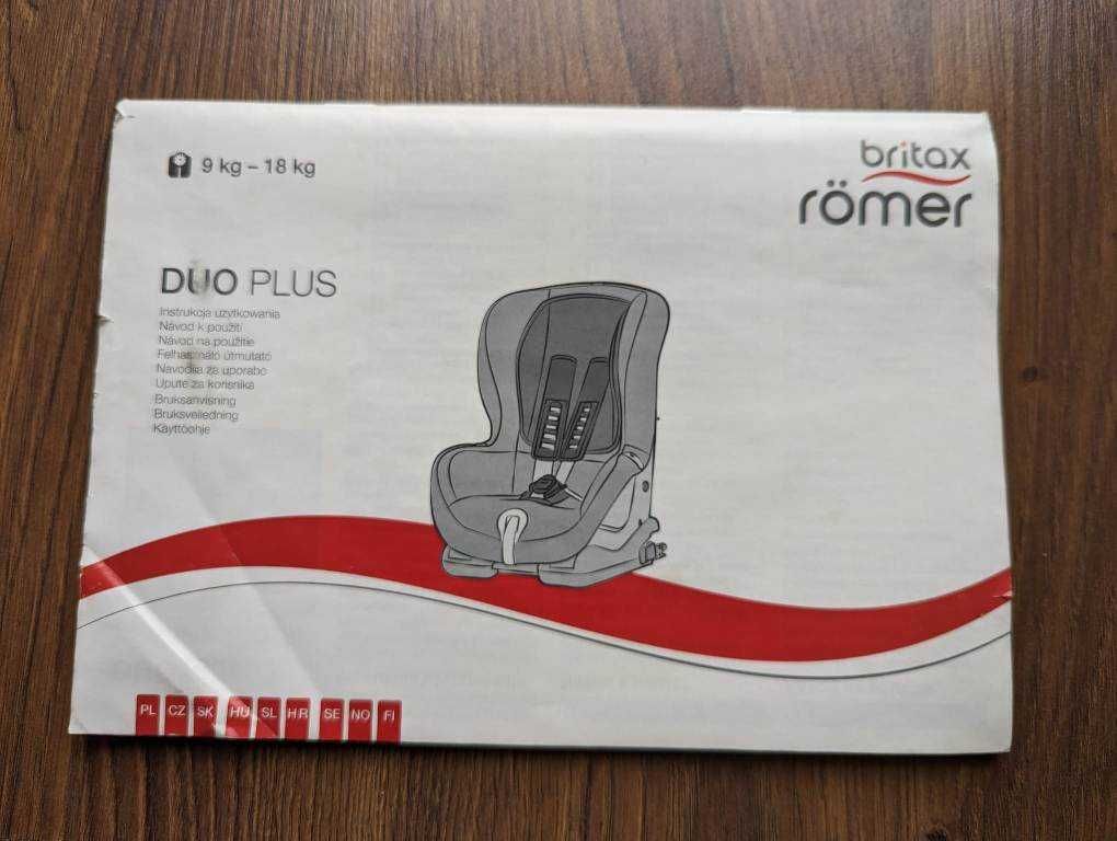 Fotelik Britax Römer Duo Plus, 9-18 kg - jak nowy