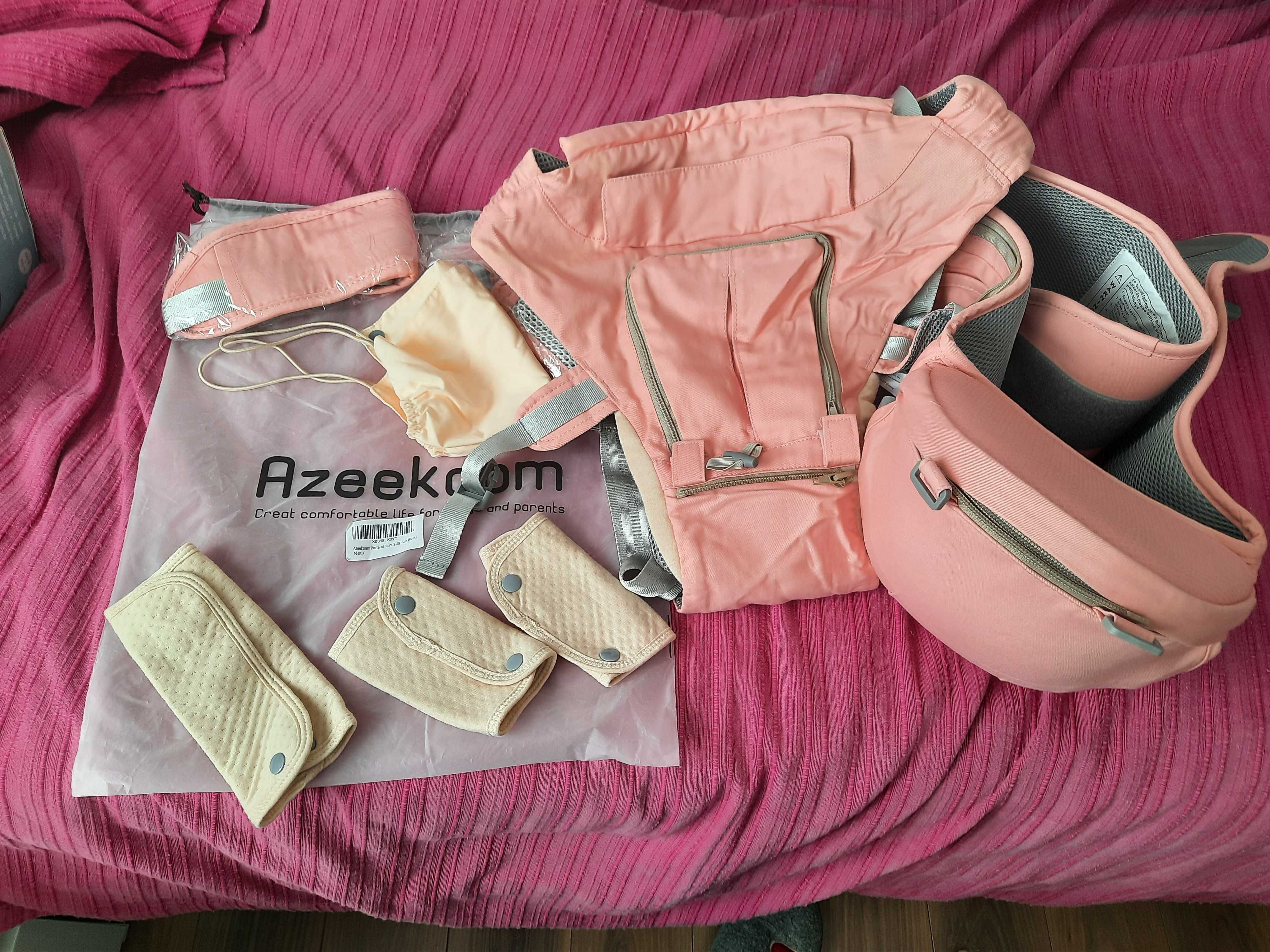 Marsupio bebe Azeekoom rosa