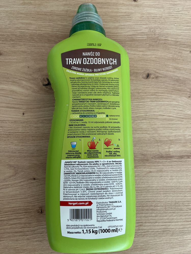 Nawóz do traw ozdobnych