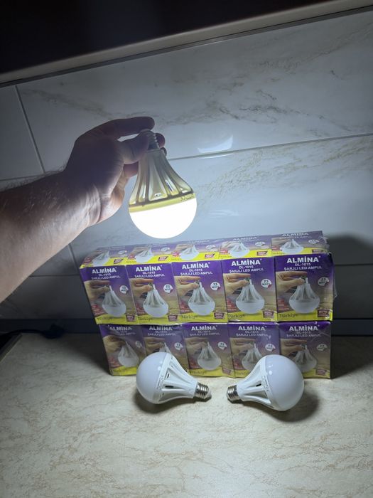 ‼️3 акумулятора 18650 Лампочка 30W акумулятона аварійна ‼️