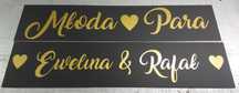 Tablice Imiona Młoda Para ślub imiona personalizowane wodoodporne 2szt