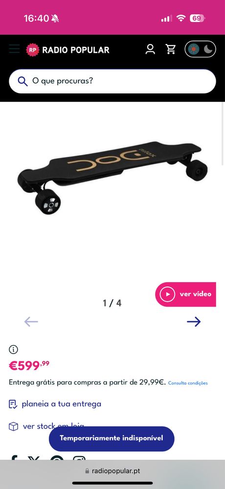 Skate eletrico Nilox
