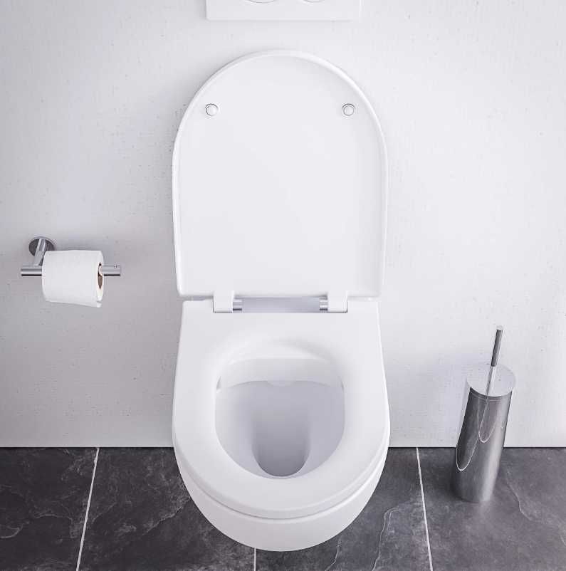 Miska WC wisząca bezkołnierzowa E-9030 Biały Mat