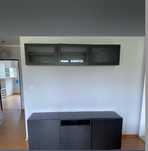 Komoda pod TV i szafki IKEA BESTA komplet czarny brąz 180 cm