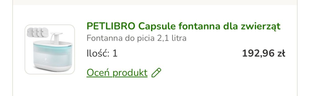 Petlibro Capsule fontanna dla kota / psa