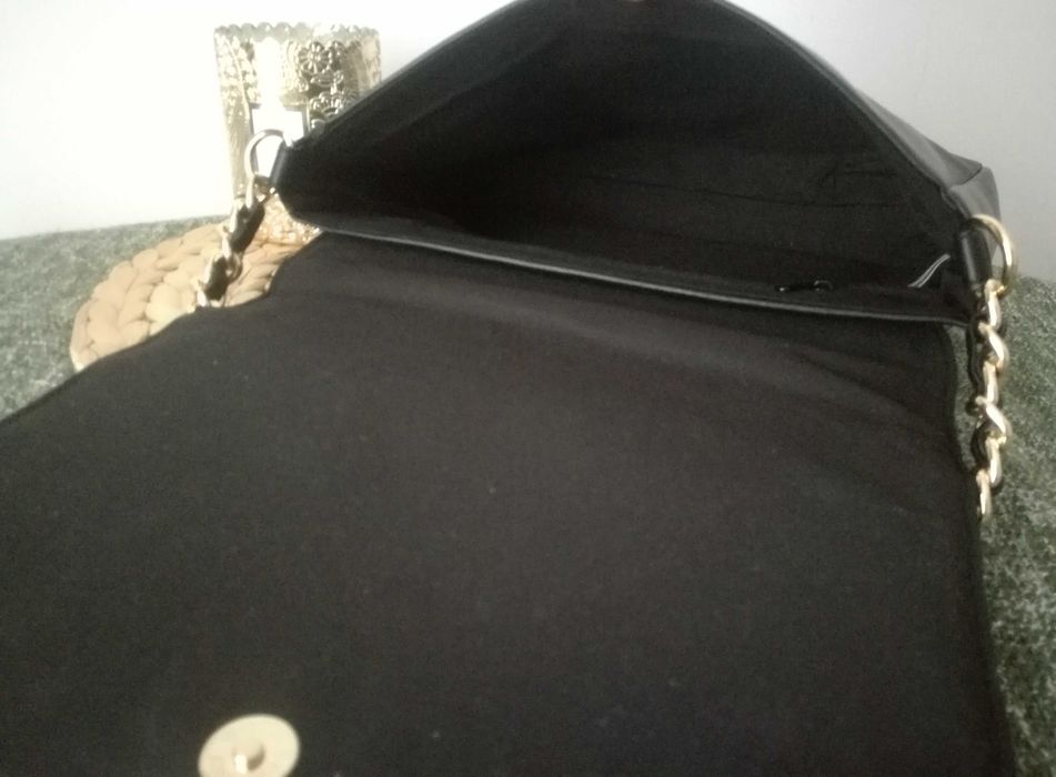 PRIMARK Czarna torebka kopertówka elegancka wieczorowa