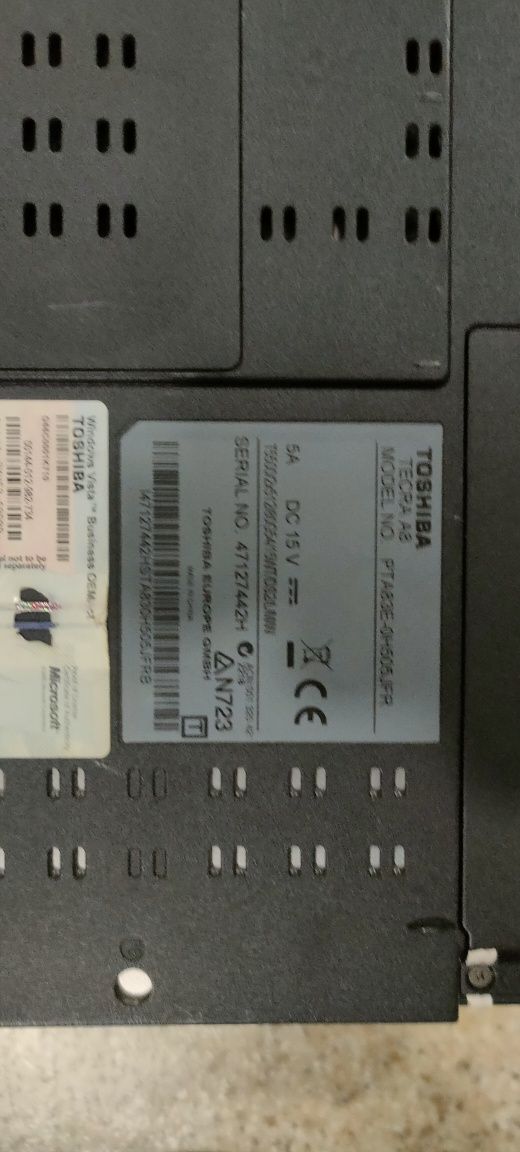 Laptop Toshiba Tecra A8