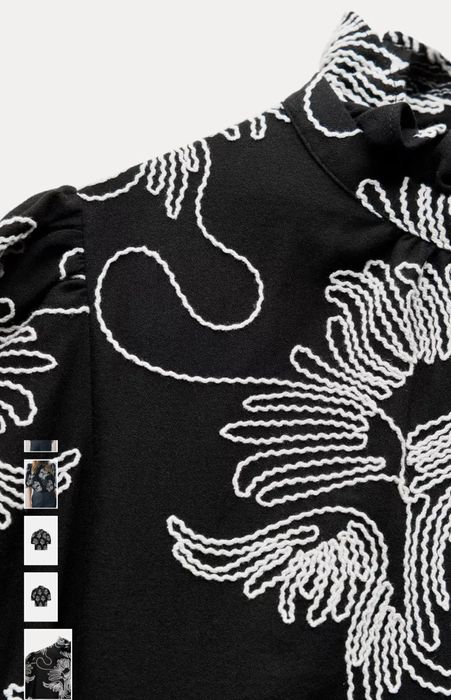 Блуза сорочка із вишивкою Zara