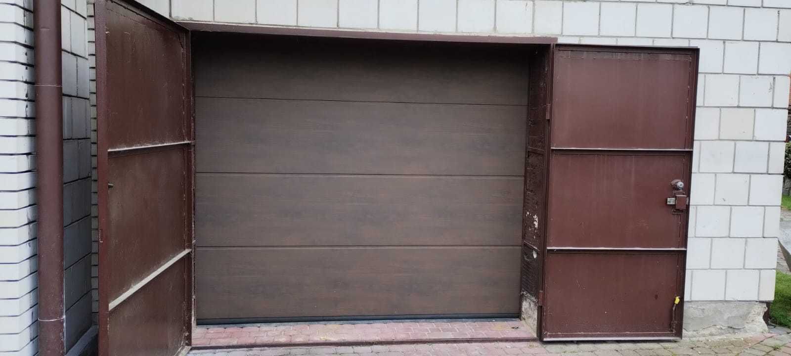 Brama garażowa, segmentowa 2500x2125, stan idealny, dąb