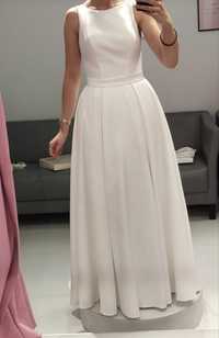 Suknia ślubna MS Moda model Ada mikado satynowa gładka