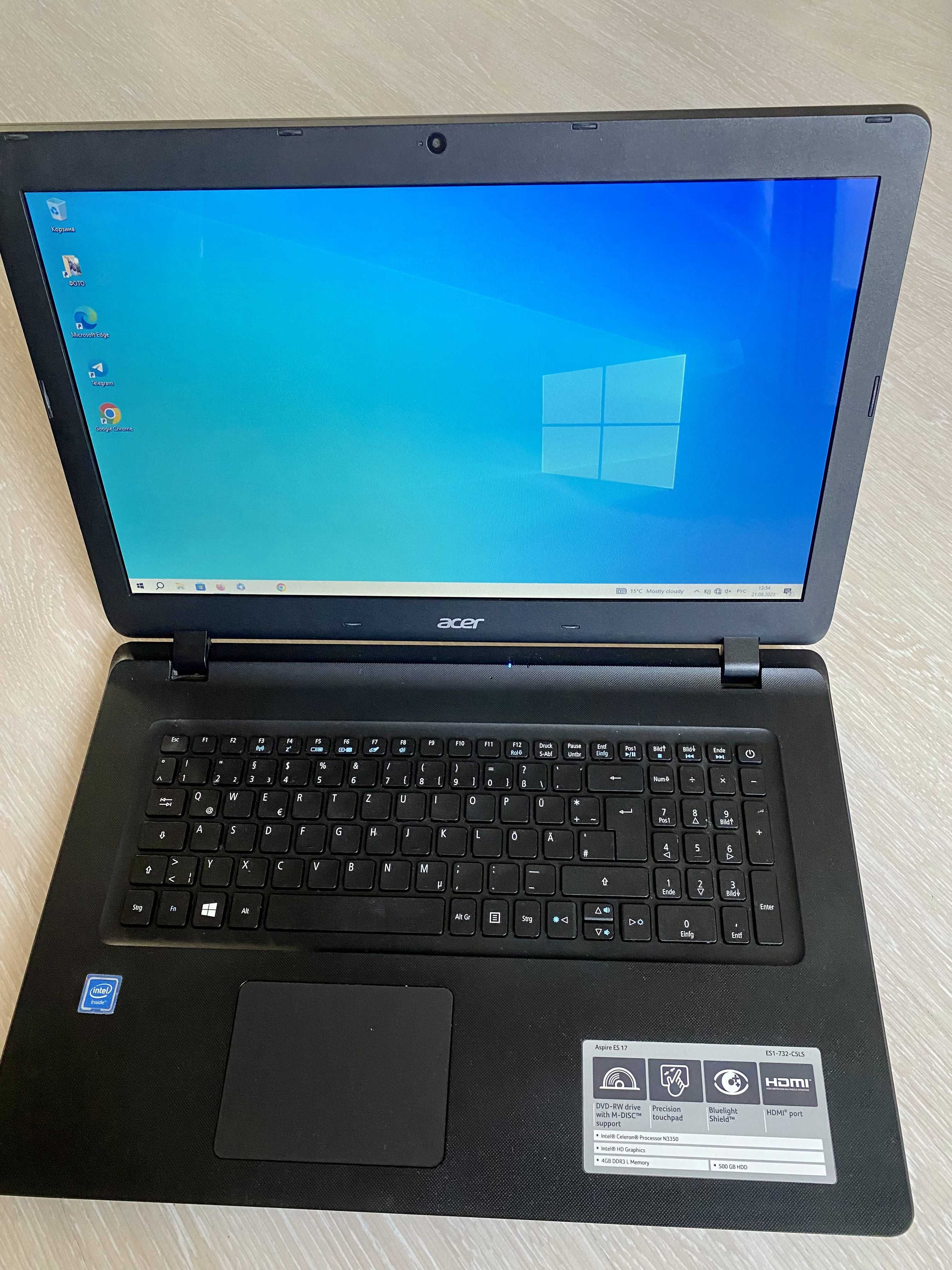 Ноутбук ACER Aspire ES 17 ES1-732