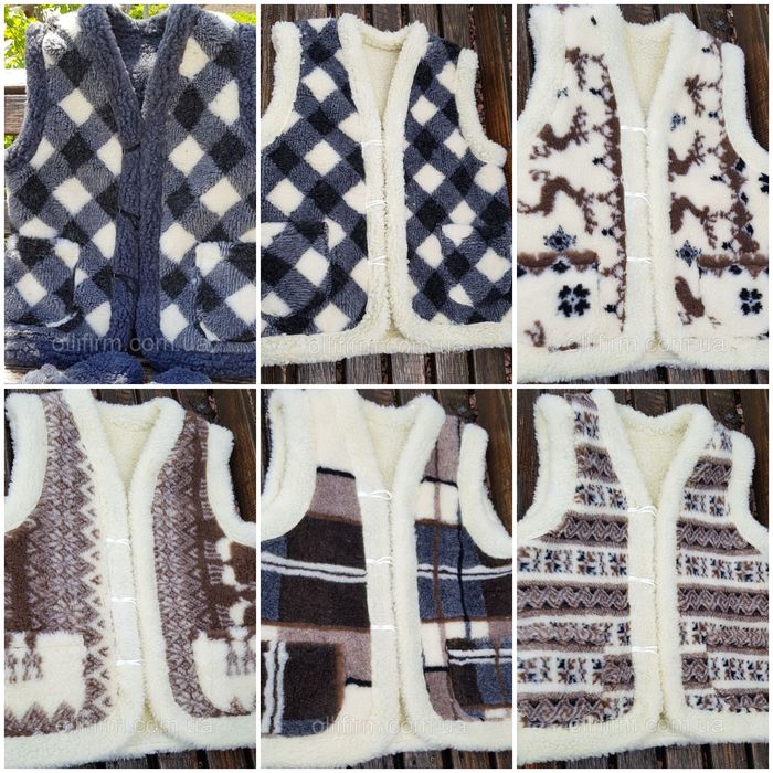 Жилет  из овчини жилетка женская мужская детская опт оптом гурт