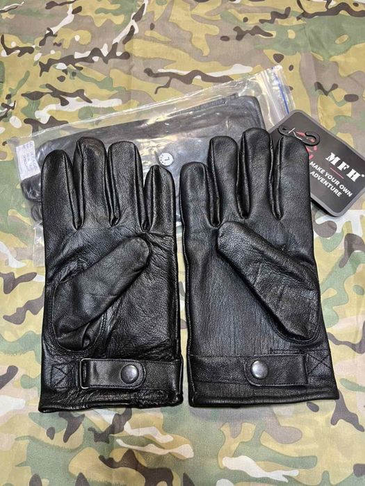 Перчатки утеплені, шкіряні BW чорні MFH