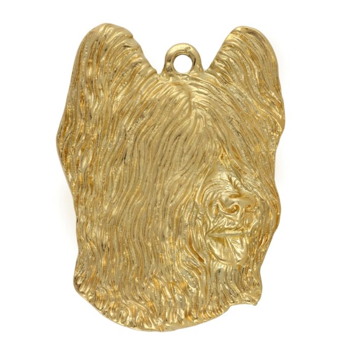 Owczarek francuski Briard naszyjnik pozłocony Art-Dog