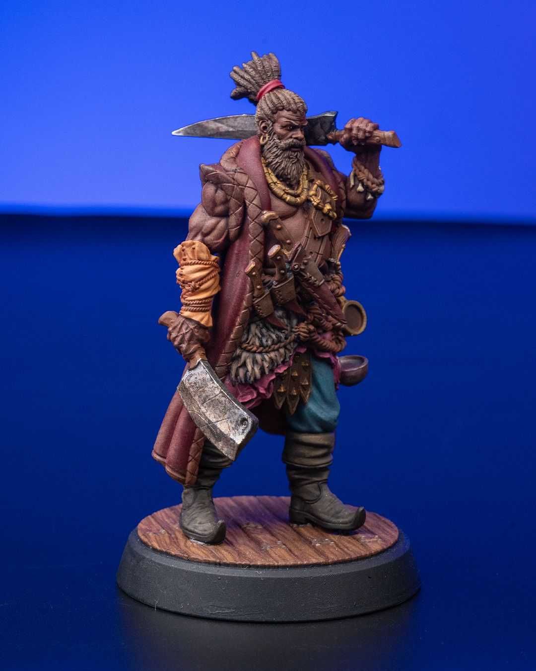 Grub piracki osiłek Figurka 32mm 14K Zgodna z DnD RPG