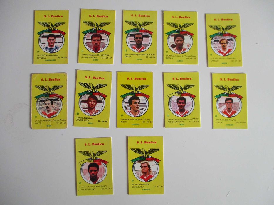 Benfica, equipa incompleta de calendários Sorcácius 87