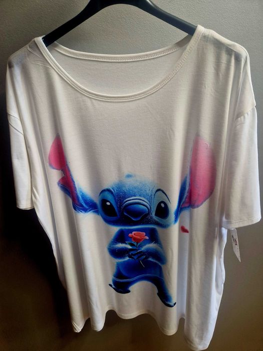 Koszulka większa t-shirt stich bluzka damska