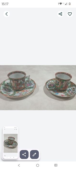 Chávenas de casca de ovo fabricadas em Macau anos 50