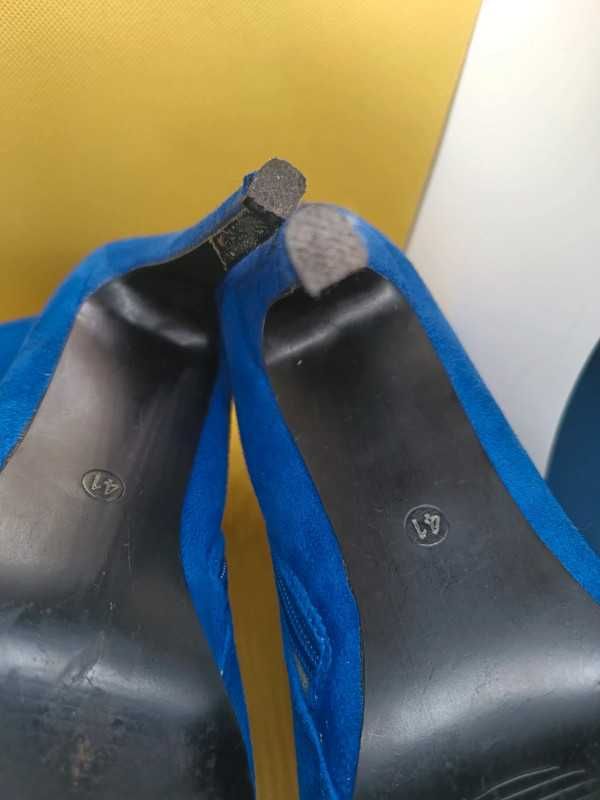 Botki Mohito kobaltowe na obcasie – rozmiar 41