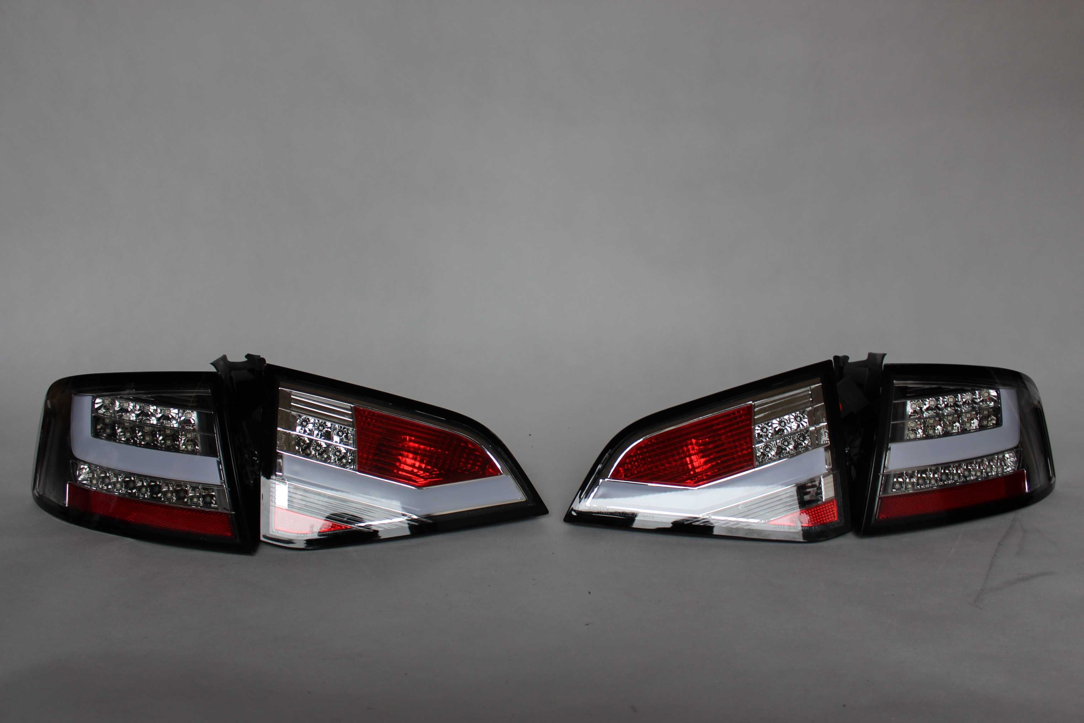 Lampy tylne tył AUDI A4 B8 08-12 sedan NEON LED BAR RED Smoke NOWE