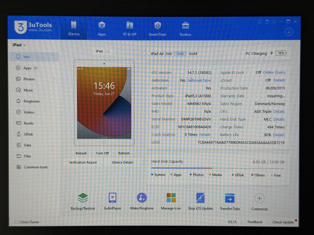 iPad Air 2 (A1566) - 16GB - faktura VAT 23%