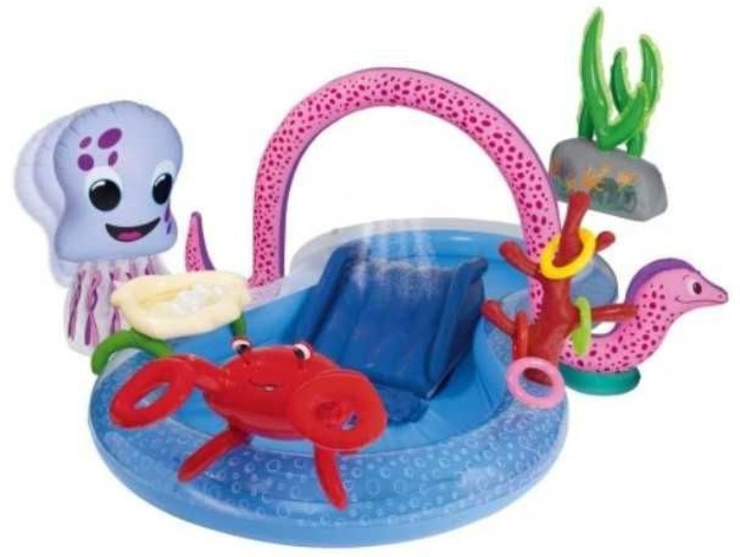 Надувная детская водная площадка с бассейном с горкой PLAYTIVE