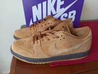 (r. 45 - us11) Nike SB Dunk Low Wheat BQ6817,-204 Skóra naturalna