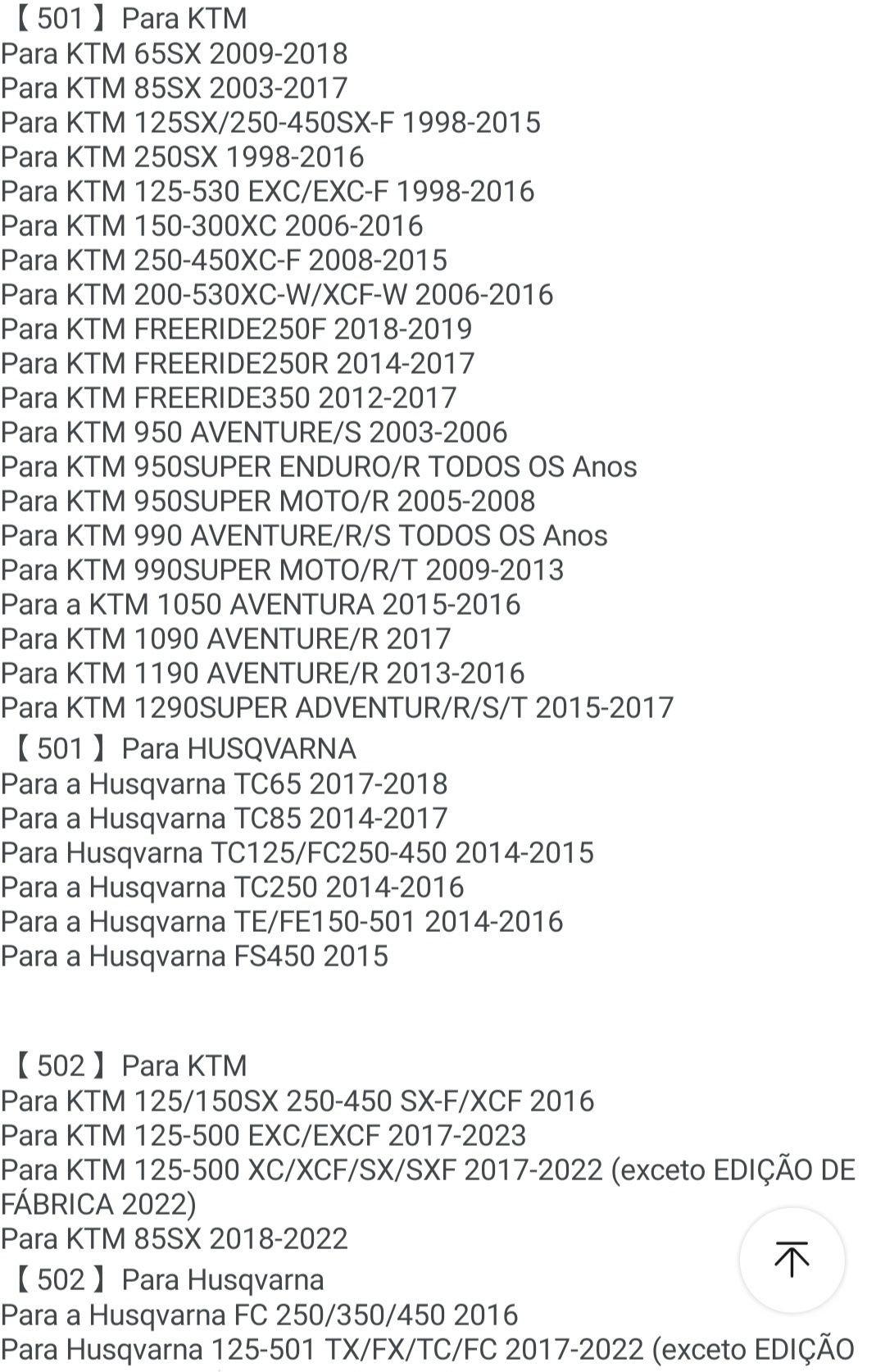 Estribos, mola pousa pés, KTM, GAS GAS, HUSKVARNA