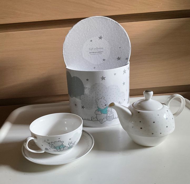 Zestaw do Herbaty Kubuś Puchatek Czajniczek + Filiżanka