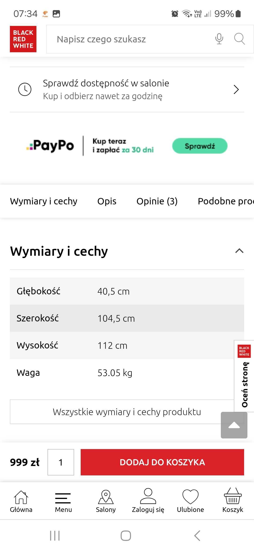 Komoda i regał BRW