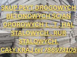 SKUP - KUPIĘ Płyty drogowe betonowe MON Rury Hale stalowe Cały Kraj