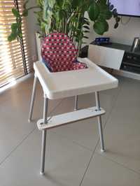 Krzesełko do karmienia Ikea Antilop z podnóżkiem i poduszką