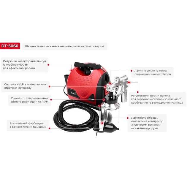 Intertool DT-5060 фарбопульт краскопульт
 Фатбопульт краскопульт
 Фатб