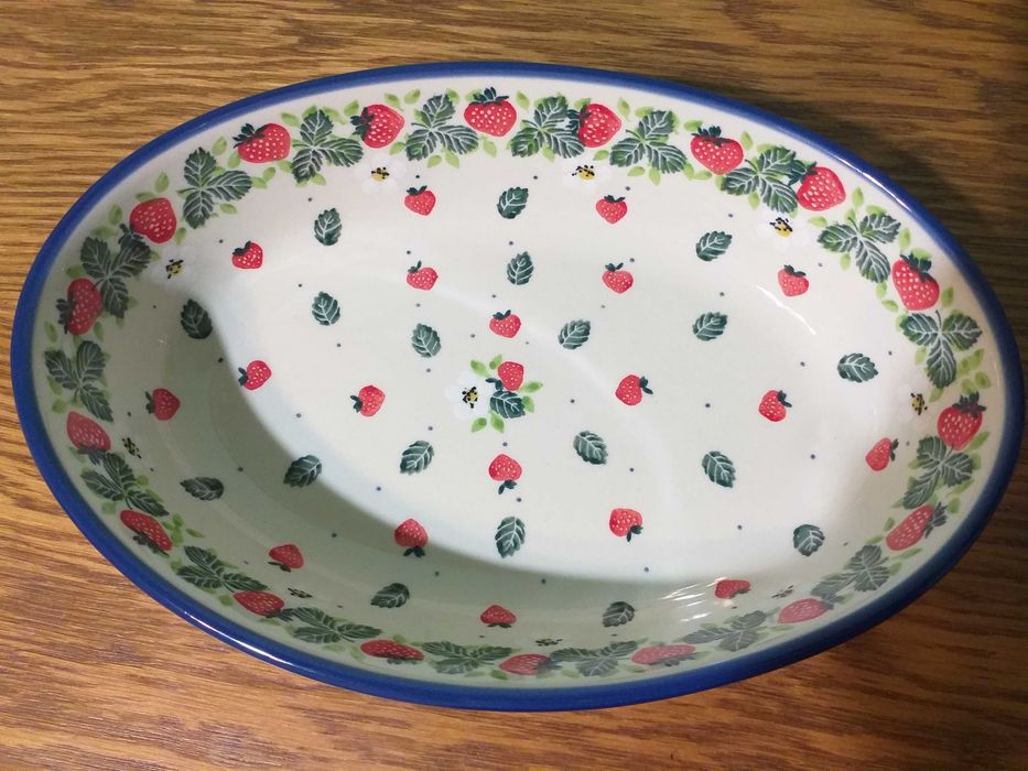 Polmisek owalny Zapiek 1L 24cm GAT1 Ceramika Art. Boleslawiec