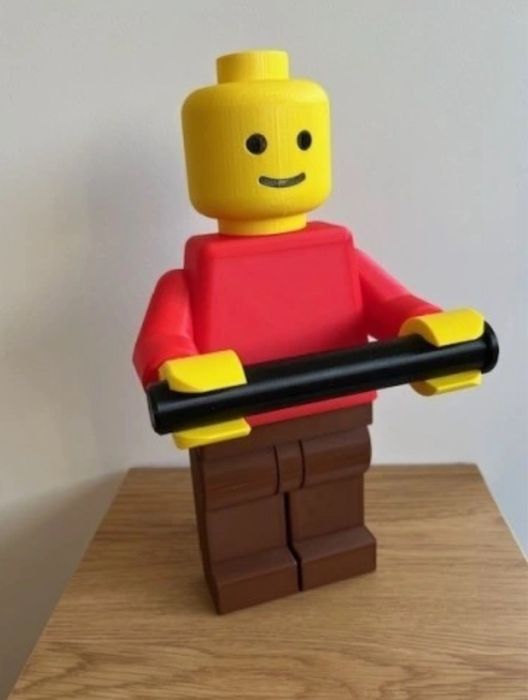 Ludzik lego, uchwyt, wieszak na papier toaletowy