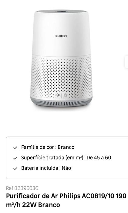 Purificador de ar Philips