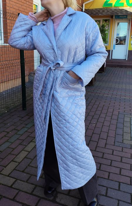 Пальто тонке на поясі, L