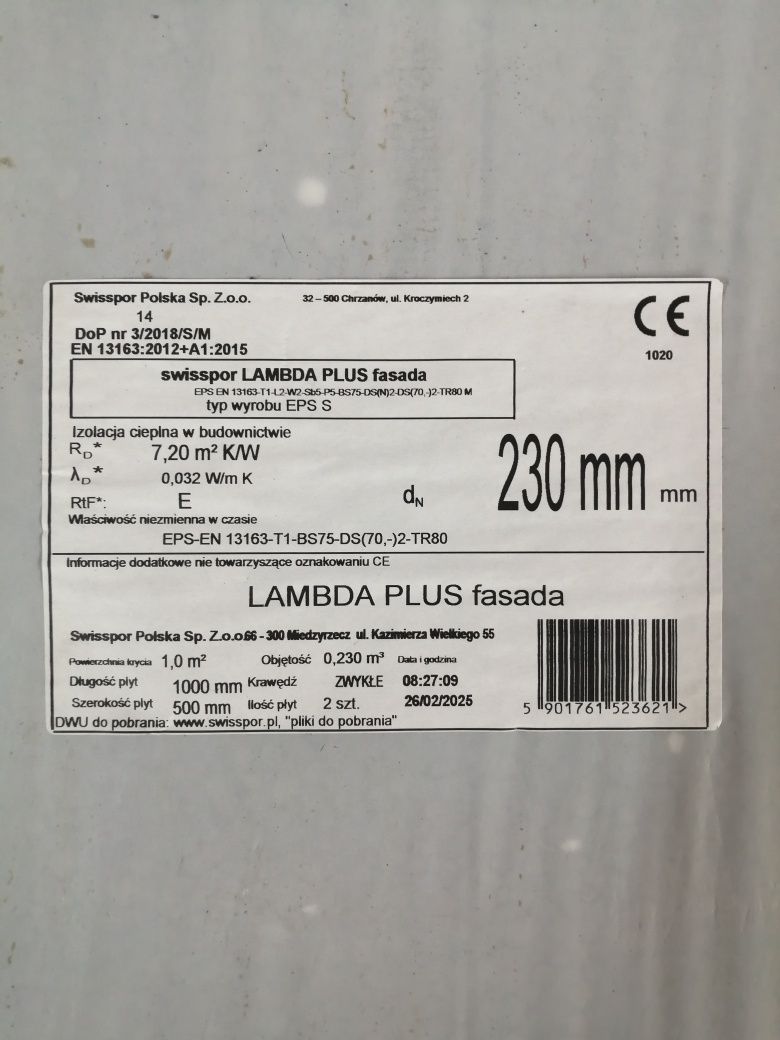 Styropian Swisspor lambda 032