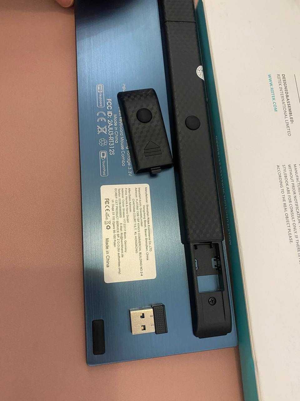 Rii K12 bezprzewodowa kompaktowa klawiatura z wbudowanym touchpadem