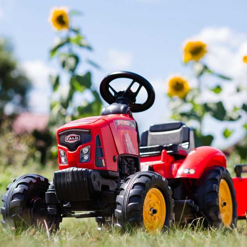 FALK Traktorek Red Supercharger Czerwony Otwierana Maska