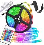 Taśma LED SMD Wodoodporna 5M RGB Kolorowa + PILOT