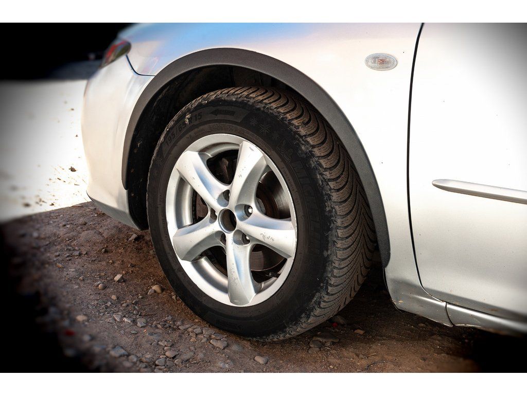 Mazda 6 2003-2008 Накладки на арки (SD-SW) (4 шт, чорні, ABS-пластик)
