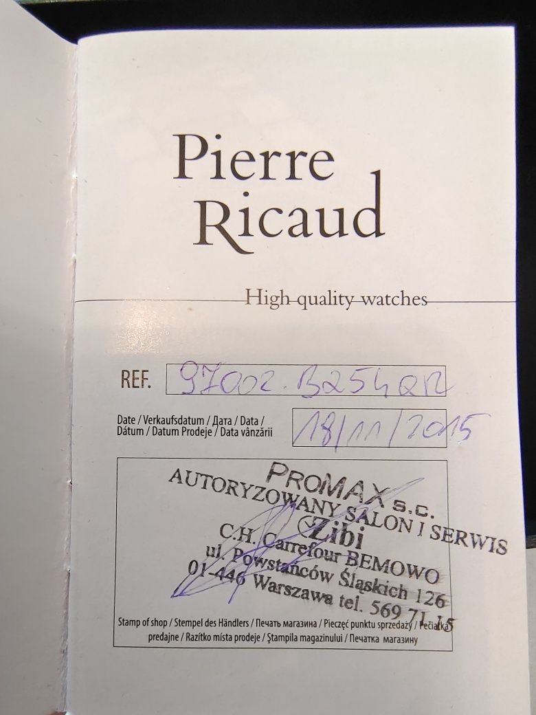 Zegarek męski Pierre Ricaud